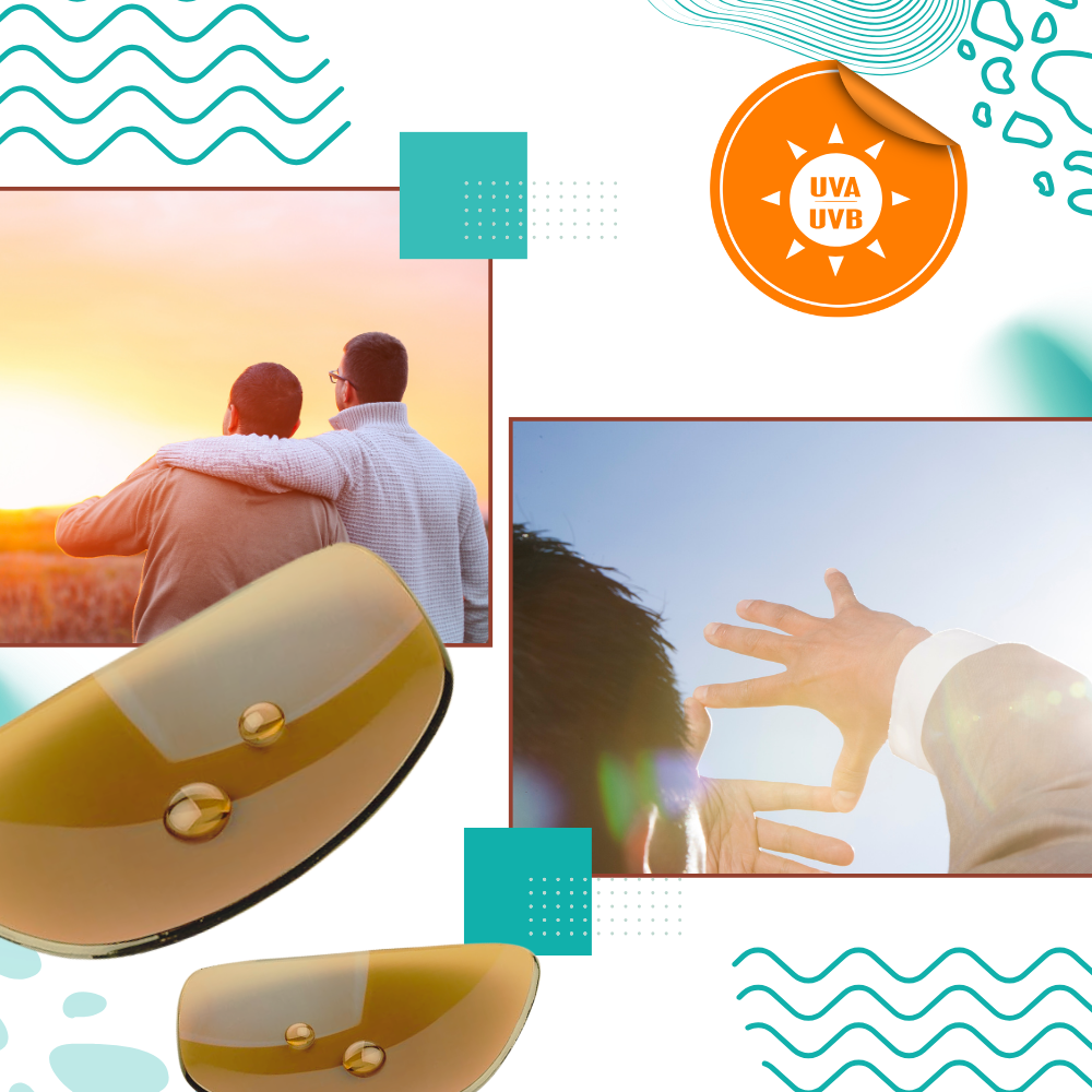 Óculos de sol polarizados Fitags para pesca, armação marrom e lente que reduz reflexos e melhora a visão na água
