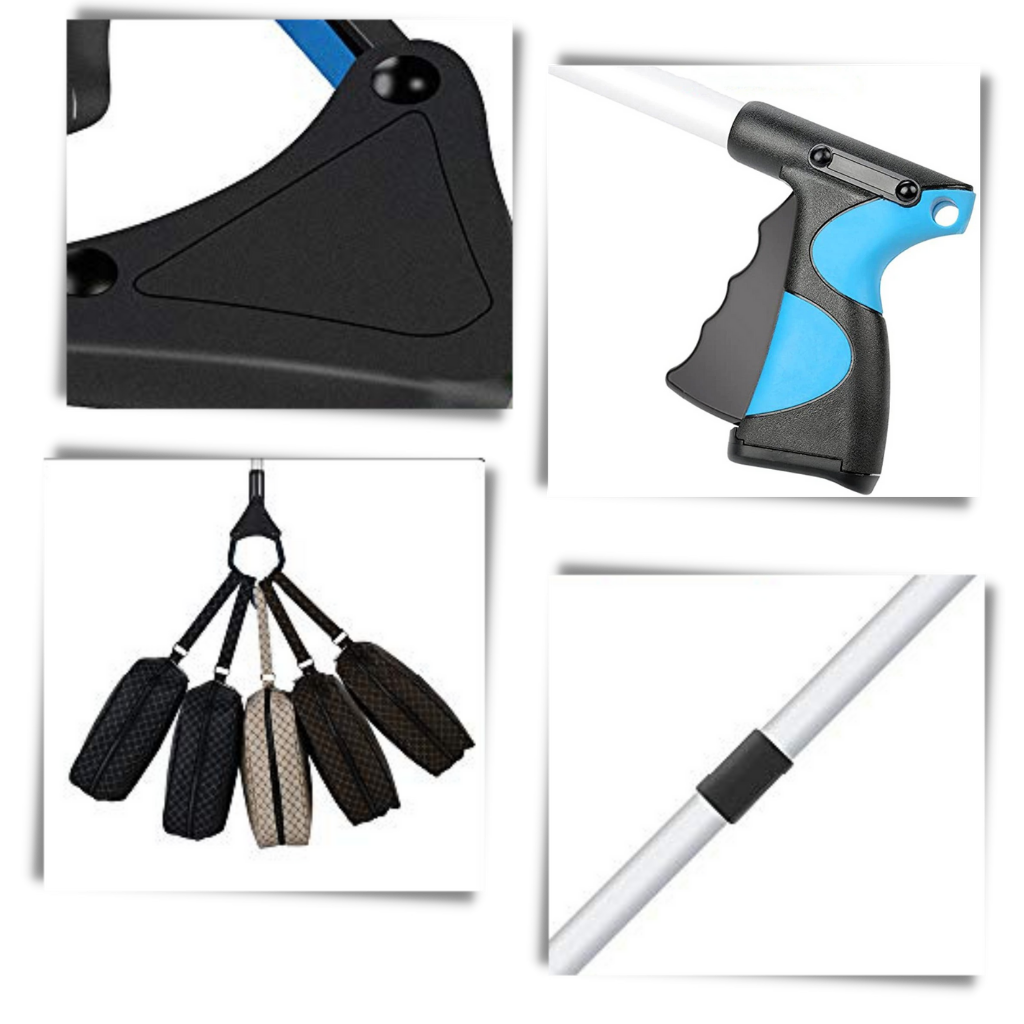 Ferramenta de préhensão e coleta Fitplus com cabeça rotativa, ferramenta de ramassage prática para pegar objetos com facilidade.