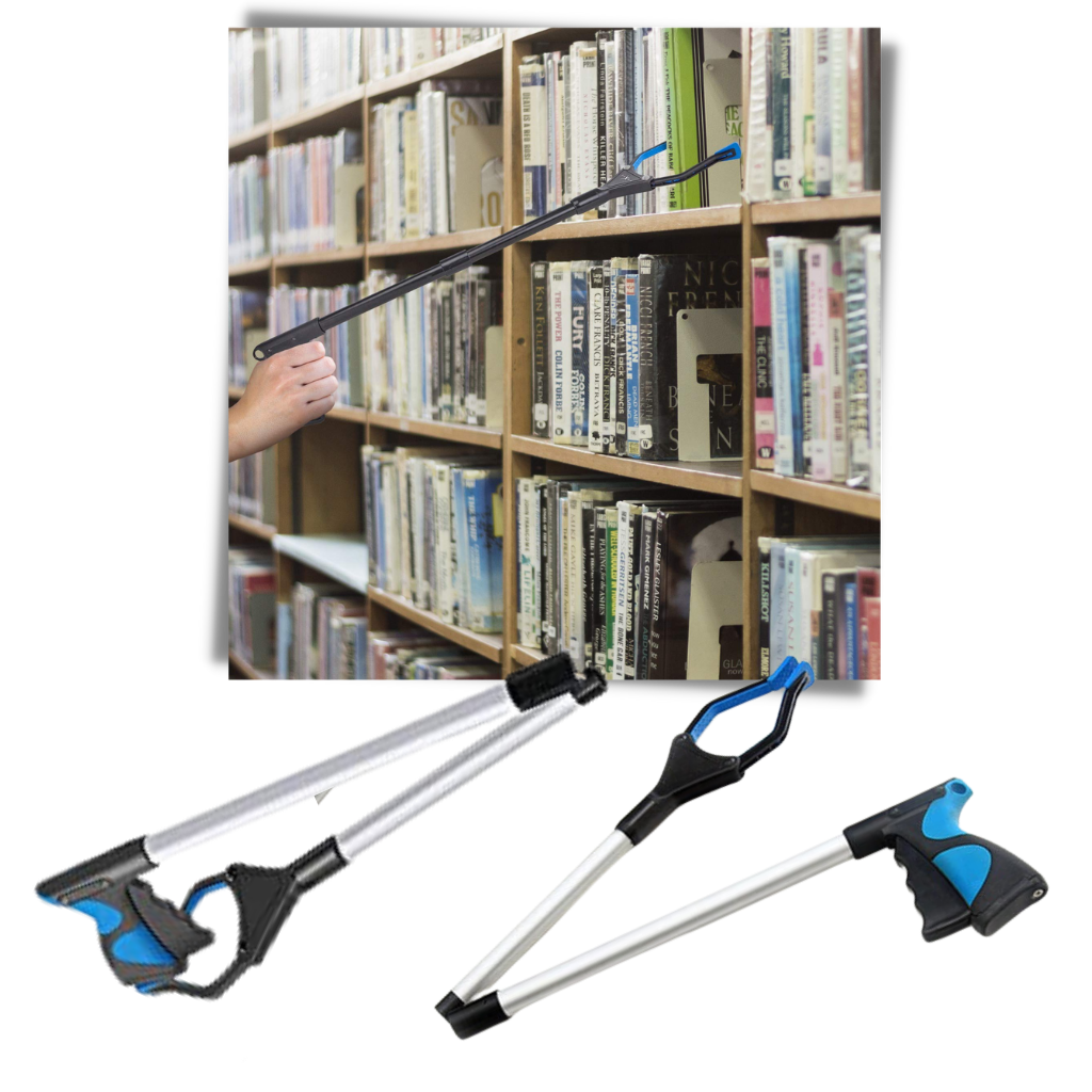 Ferramenta de coleta da Fitplus com cabeça rotativa para pegar e levantar objetos facilmente.