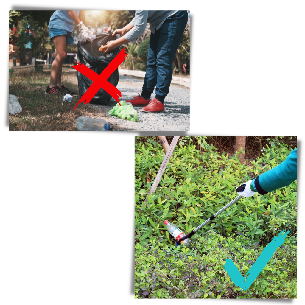 Ferramenta de preensão e coleta com cabeça rotativa da Fitplus, ferramenta de ramassage para facilitar o manuseio de objetos.