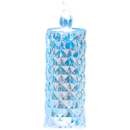 Vela decorativa de cristal com LED sem chama azul, iluminação suave e elegante, marca Night Light, ideal para decoração de ambientes.