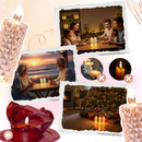 Vela decorativa de cristal sem chama da Night Light, com luz LED suave para ambientes elegantes e seguros.