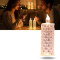 Vela decorativa de cristal LED sem chama da Night Light, iluminação suave e moderna para decoração de ambientes.