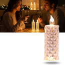 Vela decorativa de cristal LED sem chama da Night Light, iluminação suave e moderna para decoração de ambientes.