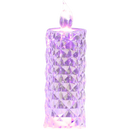 Vela decorativa LED sem chama em cristal roxo da Night Light, iluminação suave e elegante para ambientes.