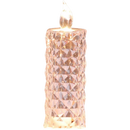 Vela decorativa de cristal com LED sem chama da Night Light, luz branca quente e efeito de vela realista.