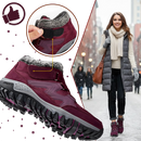 Bota de inverno quente da Qiucdzi com forro de polar, ideal para atividades e esportes de inverno, com tiras ajustáveis.