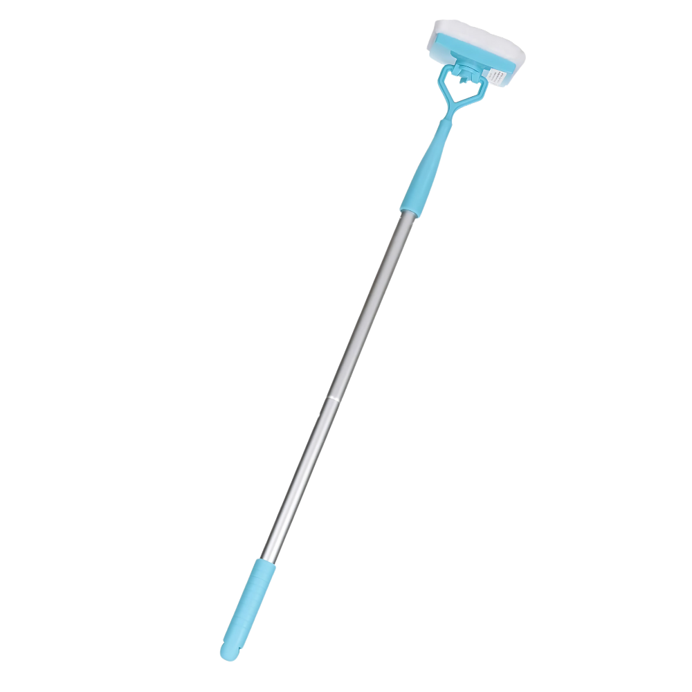 Escova de limpeza flexível para rodapés da Aturustex, cobrindo uma base de limpeza para ambientes domésticos.