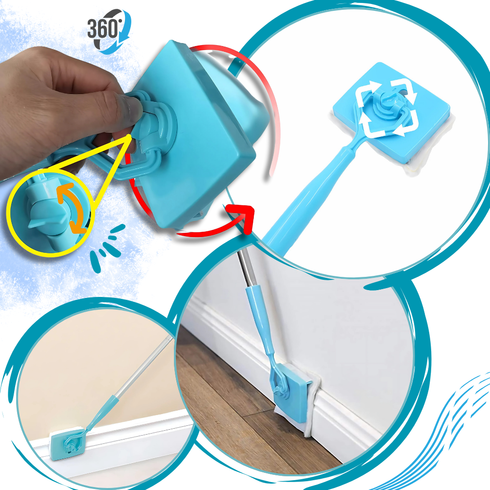 Escova de limpeza flexível para rodapés da Aturustex, ideal para remover poeira e sujeira de áreas difíceis.