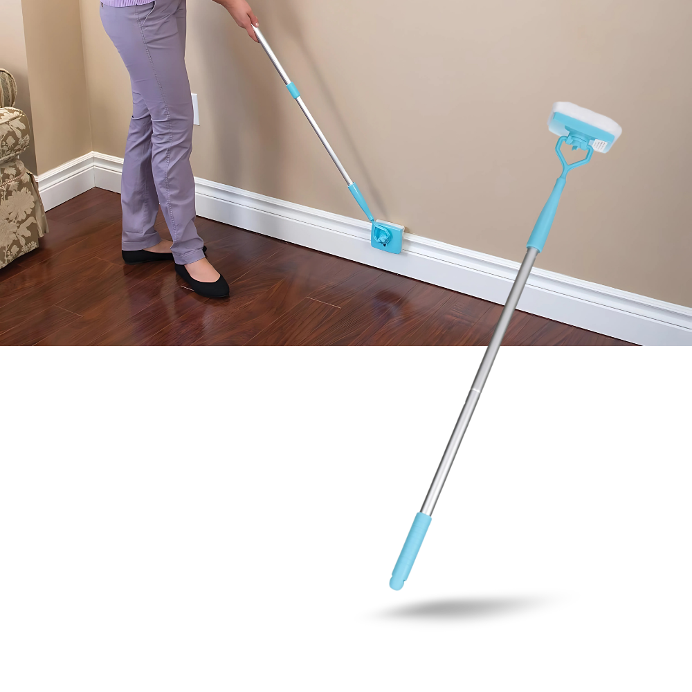 Escova de limpeza flexível para rodapés Aturustex, ferramenta para limpeza eficiente de paredes e rodapés em casa.