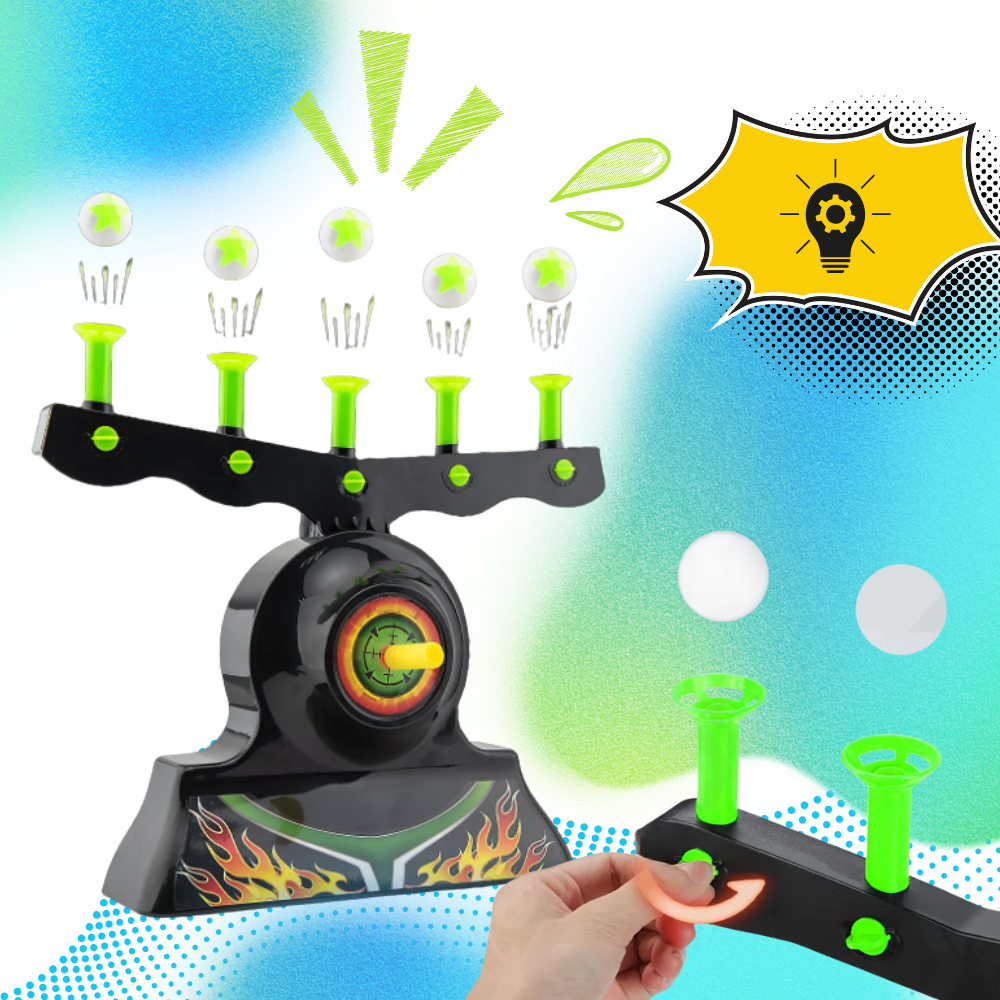 Jogo de tiro com bolas flutuantes luminosas, brinquedo Ticoze de armas brinquedo e gadgets, com bolas que brilham no escuro