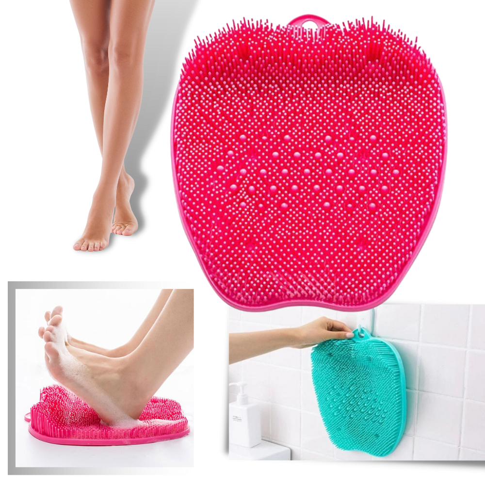 Tapete de banho Floepx para massagem e relaxamento, antiderrapante, com surface exfoliante para cuidados com os pés.
