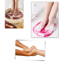 Tapete de banho Floepx para massagem e relaxamento, com superfície exfoliante para cuidados aos pés, na cor vermelha.