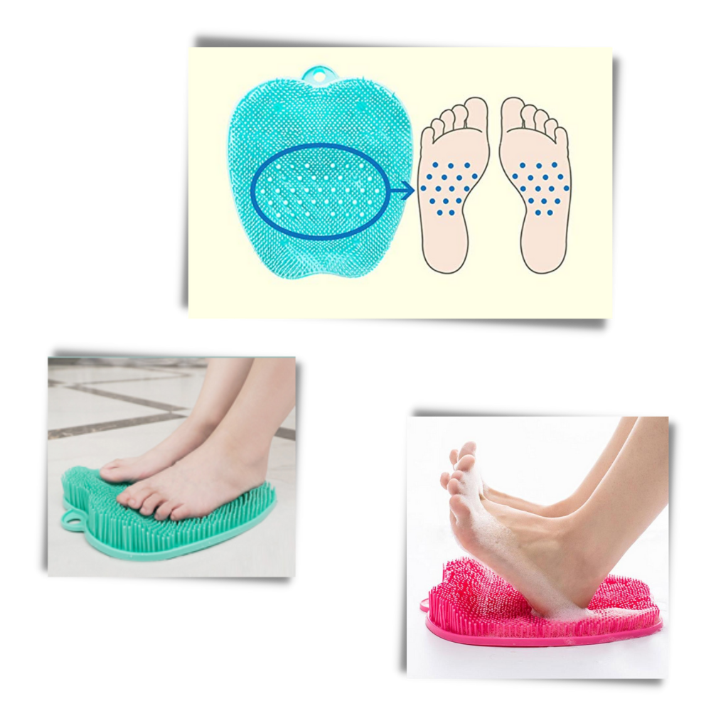 Tapete de banho Floepx para massagem e relaxamento, com superfície exfoliante para cuidado dos pés.