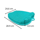 Tapete de banho massageador e esfoliante da Floepx, para cuidados e relaxamento dos pés, na cor vermelha.