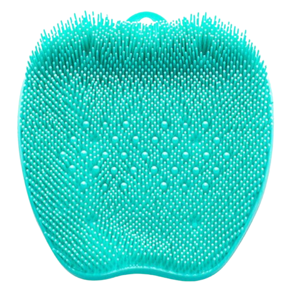 Tapete de banho vermelho da Floepx para massagem e exfoliação dos pés, com superfície antiderrapante para relaxamento.