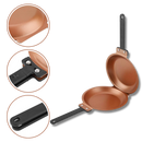 Panela antiaderente dupla face Floepx para culinária e pâtisserie, superfície verde, ideal para cozinhar e assar com facilidade