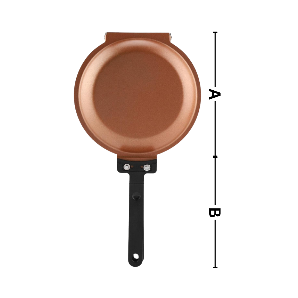 Panela antiaderente dupla face Floepx para culinária e confeitaria, em material de fácil uso e limpeza, na cor verde