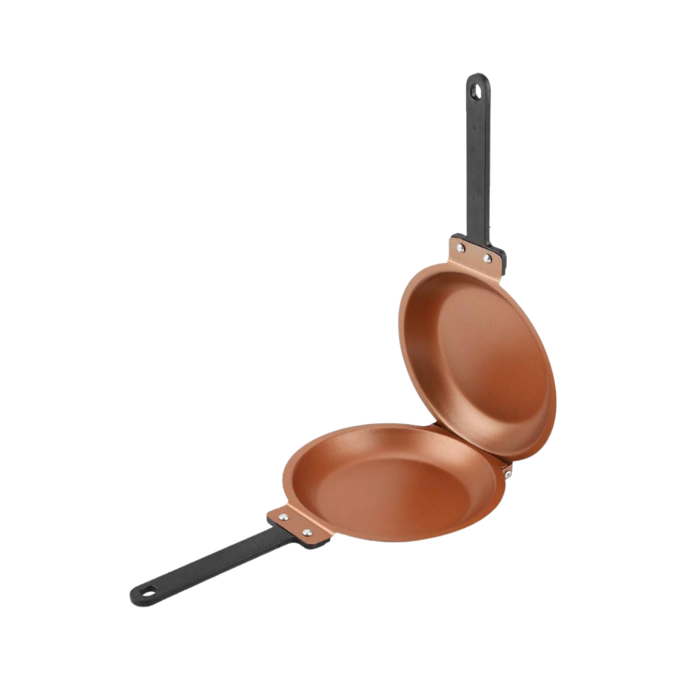 Panela antiaderente dupla face Floepx para culinária e pâtisserie, com superfície verde e uso versátil na cozinha.
