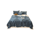 Cobertor de inverno Egmy de jacquard fofo e macio, mantinha quentinha azul para cama de 1,50m a 2,00m.