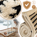 Cobertor de inverno Egmy, de jacquard fofo, macio e aconchegante, ideal para manter o conforto durante o frio.