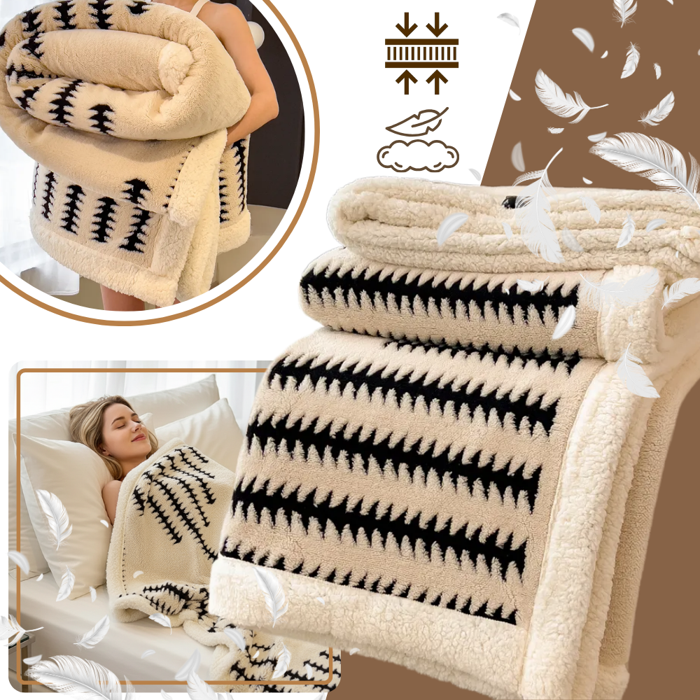 Manta de inverno Egmy, de malha felpada e durável, ideal para manter-se aquecido e confortável durante o frio.