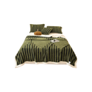 Cobertor de inverno Egmy, manta de jacquard macia, felpuda e confortável em verde, ideal para cama de 1,50 a 2 metros.