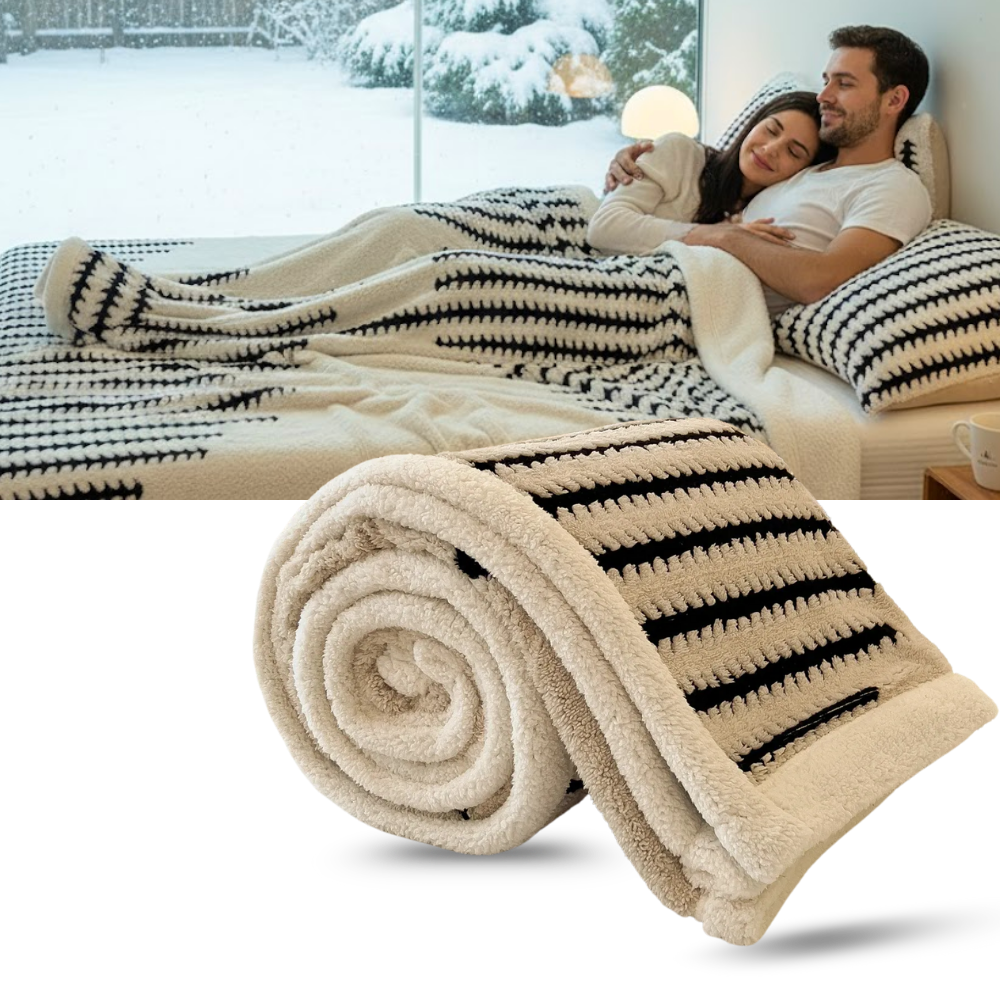 Cobertor de inverno Egmy em jacquard, macio, fofinho e acolhedor para manter-se quente durante o frio.