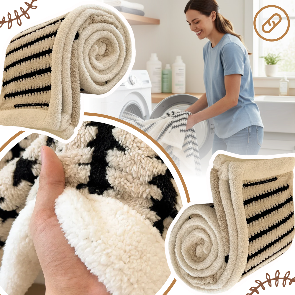 Cobertor de inverno Egmy em jacquard macio, com acabamento fofinho e aconchegante para cama e quarto.