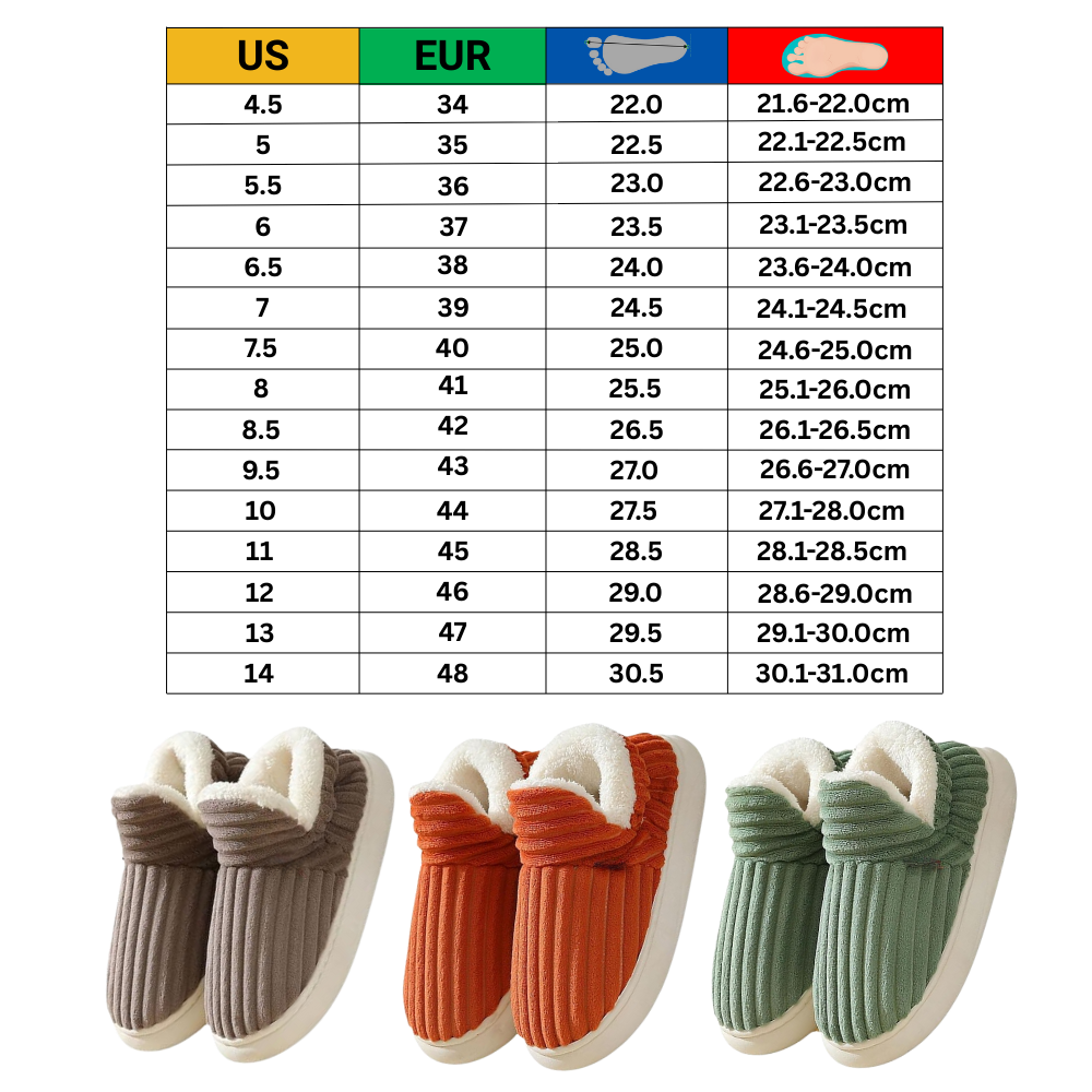 Pantuflas de interior Audeban em pelúcia macia, slip-on, confortável e quentinhas para uso doméstico.