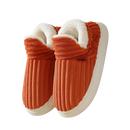 Pantufas de interior Audeban, sapatos slip-on de pelúcia macia e aconchegante na cor laranja, tamanho 36 a 47.