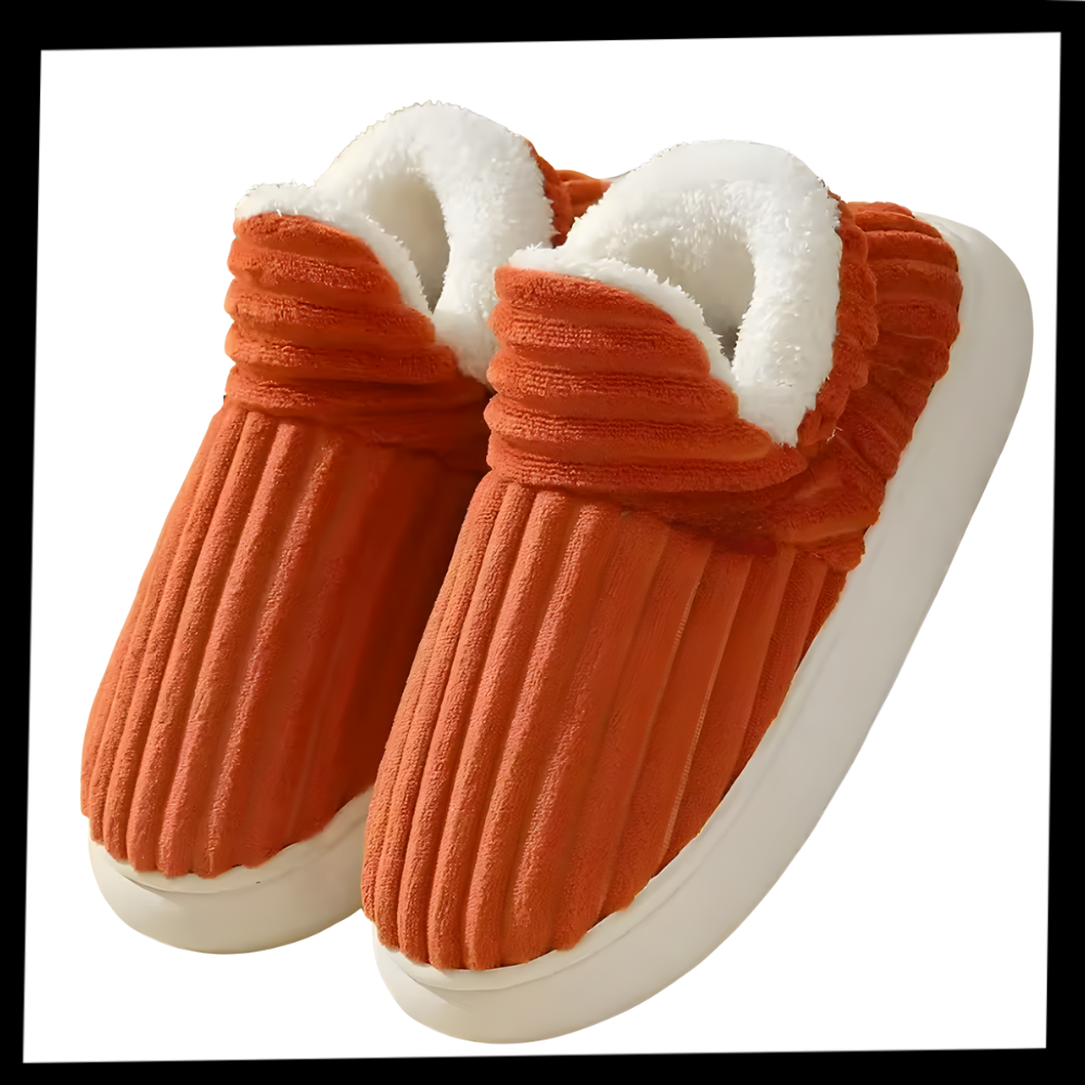 Pantuflas de interior Audeban em pelúcia macia e confortável, slip-on fofinhas para uso doméstico acolhedor.