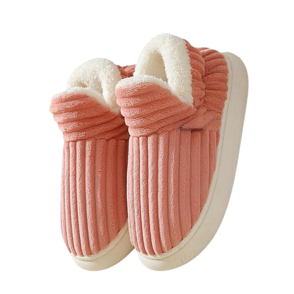Pantuflas de interior Audeban, slip-on de pelúcia macia e fofinha, confortável para usar em casa, cor rosa, tamanho 36 a 47.