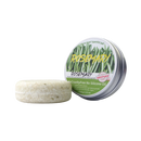 Shampoing au romarin Fly Sunton para cuidado capilar, frasco com rótulo verde e detalhes brancos, textura de shampoo.