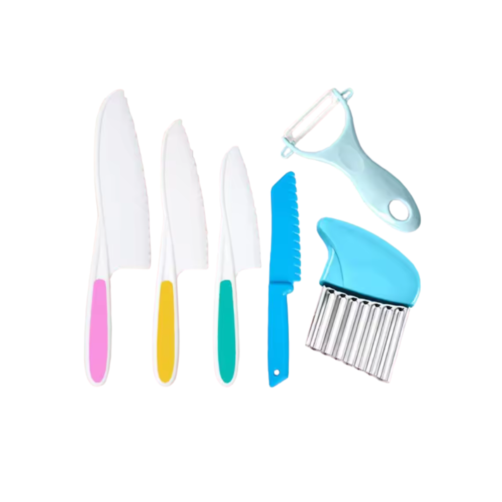 Kit de utensílios de cozinha em brinquedo para crianças da Fnyko, com utensílios rosa de imitação para brincadeiras divertidas.