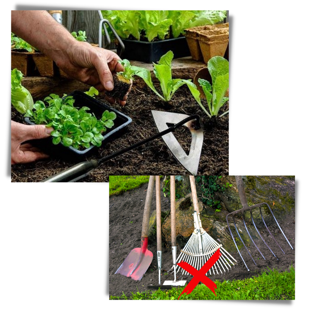 Ferramenta de jardinagem Foeses, pá creuse manual de aço com cabo confortável, ideal para escavações e trabalhos no jardim.