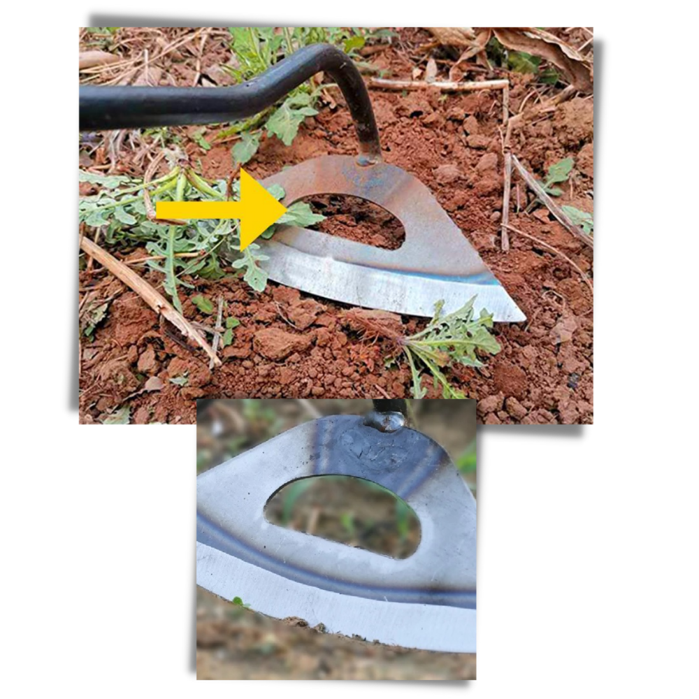 Pá de jardinagem manual Foeses em aço, ferramenta de escavação com lâmina robusta para jardinagem e cultivo.