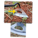 Pá de jardinagem manual Foeses em aço, ferramenta de escavação com lâmina robusta para jardinagem e cultivo.