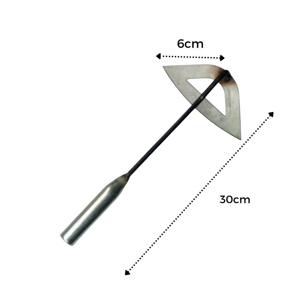 Houe creuse manual em aço da Foeses para jardinagem, ferramenta resistente para escavar na terra.