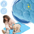 Tapis rafraîchissant en soie pour animaux de compagnie Follure, accessoire pour chiens, couleur rose, petite taille.