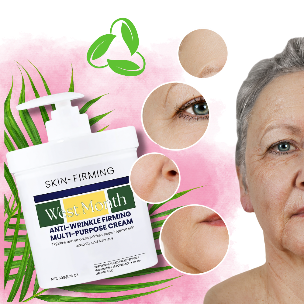 Creme raffermissante natural avançada da Follure, embalagem de cosméticos com textura cremosa e fórmula nutritiva para a pele.