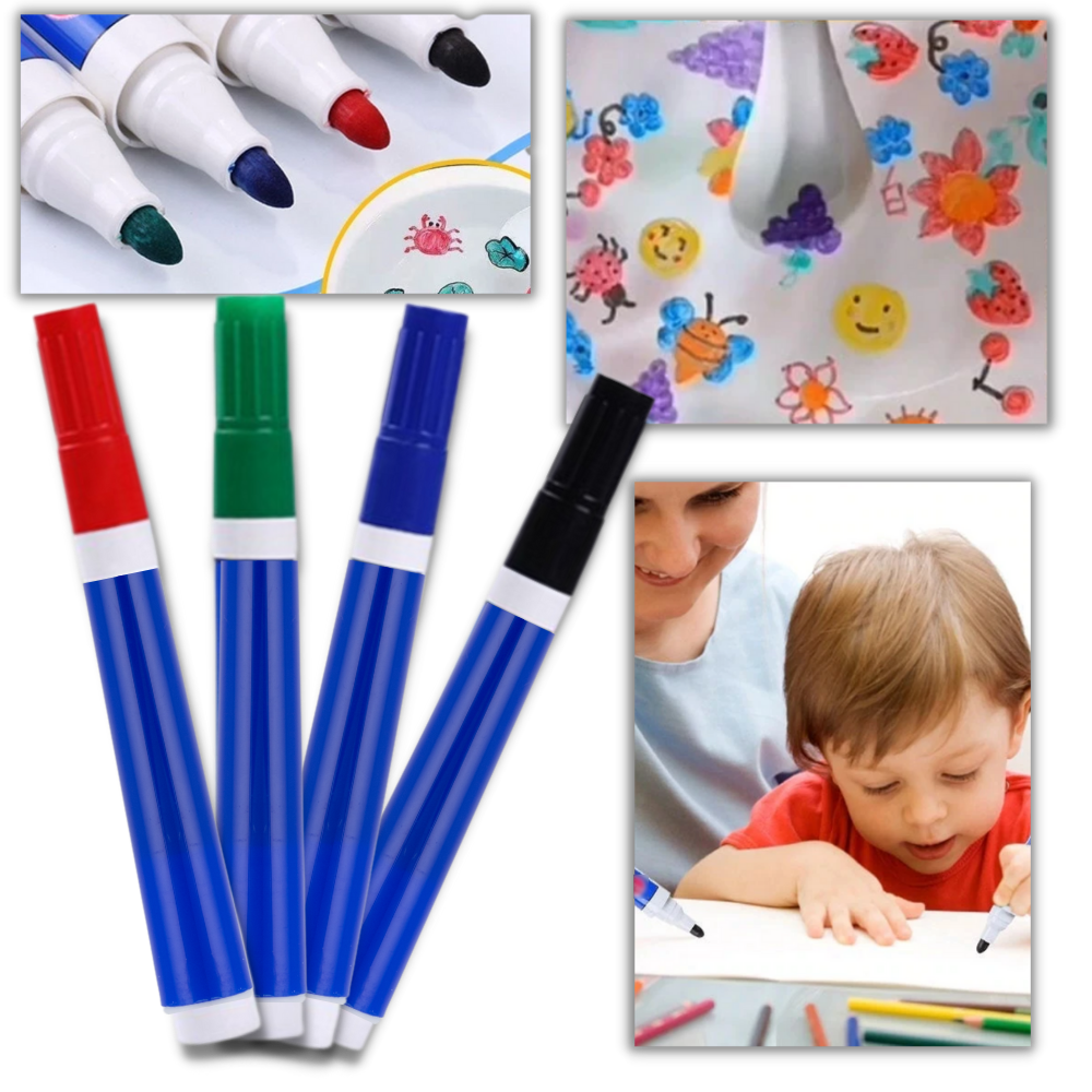 Stylo mágico de pintura na água da marca Follure, instrumento de escrita e desenho com acabamento vermelho.