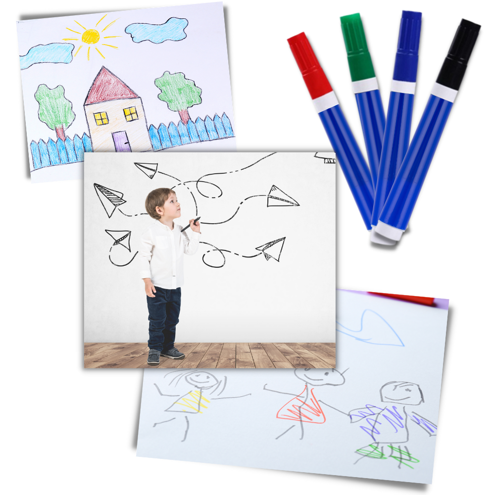 Stylo mágico de pintura sobre água da marca Follure, instrumento de escrita e desenho com acabamento vermelho.