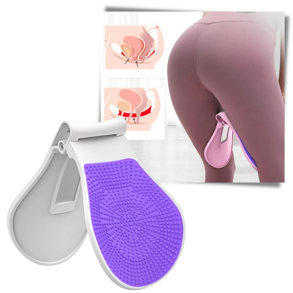 Aparelho de treino para quadris da marca Fongwan, equipamento de fitness rosa para exercícios de fortalecimento e tonificação.
