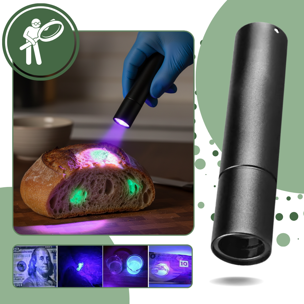 Lâmpada UV multiuso para inspeção de alimentos, marca Yiwula, usada na restauração para detectar contaminantes.
