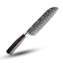 Faca japonesa em madeira de Pakka da Mdhand, utensílio de cozinha com lâmina afiada e cabedal de madeira natural.