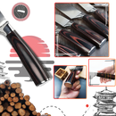 Empunhadura de faca japonesa em madeira de Pakka da Mdhand, utensílios de cozinha com acabamento em madeira natural.