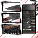 Faca japonesa em madeira de Pakka com cabo em madeira natural, utensílio de cozinha da marca Mdhand, para corte preciso.