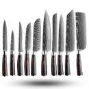 Faca japonesa de cozinha em madeira de Pakka, utensílio de cozinha da marca Mdhand, com lâmina afiada e cabedal de madeira natural.