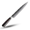 Faca japonesa de cozinha com lâmina de aço e cabo de madeira de Pakka, utensílio de culinária da marca Mdhand